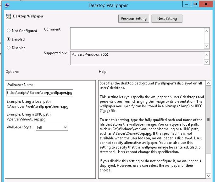 Changing Desktop Background Wallpaper In Windows Through Gpo Azure Users